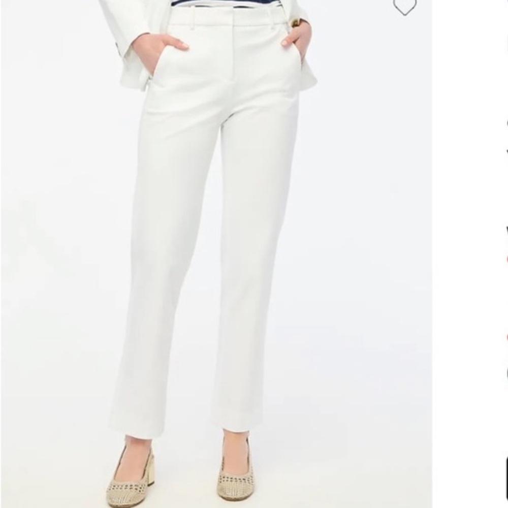 J crew kallie pants white NEW size 10 petite 10p dress slacks
